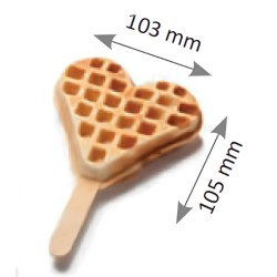 Omake WFL21 Kalp Waffle Kalıp Takımı - 2