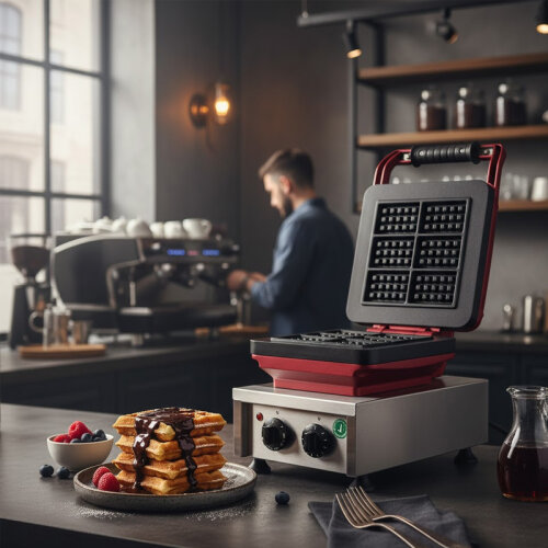 Omake WFL21.E12 Z5F Zamanlayıcılı Mini Belçika Waffle Makinesi, Elektrikli - 2