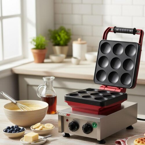 Omake WFL21.E12 Zamanlayıcılı Balls Tekli Waffle Makinesi, Elektrikli - 2