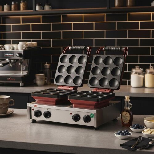 Omake WFL21.E22 Balls İkili Waffle Makinesi, 64 mm, Elektrikli - 2