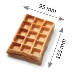 Omake WFL21.E22 Z5F 0101 Zamanlayıcılı Kare Model Manuel Çiftli Waffle Makinesi, Elektrikli - Thumbnail