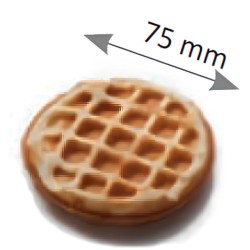 Omake WFL21.E22 Z5F 0501 Zamanlayıcılı Yuvarlak Mini Belçika Çiftli Waffle Makinesi, Elektrikli - 2