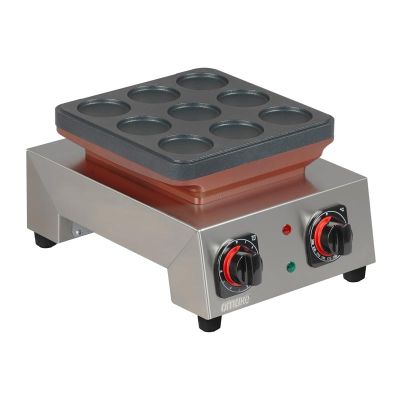 Omake PFR.01.E11 Manuel Zamanlayıcılı Büyük Top Poffertjes Tekli Makinesi, Elektrikli - 1