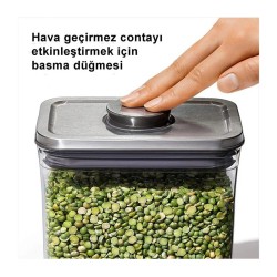 Oxo 3118300 Çelik Kapak Kare Saklama Kabı, 2.6 L - Thumbnail