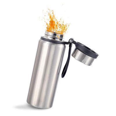 Ozdusk Paslanmaz Çelik Çift Duvarlı Spor Termos, 650 ml, Gri - 2