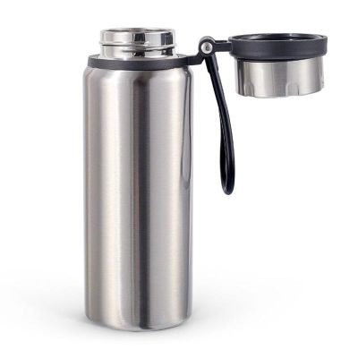 Ozdusk Paslanmaz Çelik Çift Duvarlı Spor Termos, 650 ml, Gri - 6