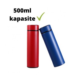 Ozdusk Paslanmaz Çelik Kompakt Termos, 500 ml, Kırmızı - Thumbnail