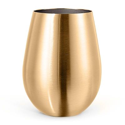 Ozdusk Paslanmaz Çelik Şarap Kadehi, 530 ml, 4 Adet, Altın - 2