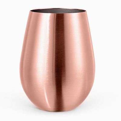 Ozdusk Paslanmaz Çelik Şarap Kadehi, 530 ml, 4 Adet, Bakır - 2