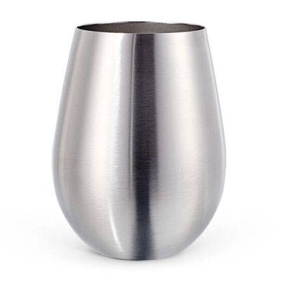 Ozdusk Paslanmaz Çelik Şarap Kadehi, 530 ml, 4 Adet, Gri - 2