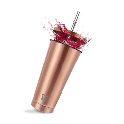 Ozdusk Paslanmaz Pipetli Termos Matara, 500 ml, Bakır - 2
