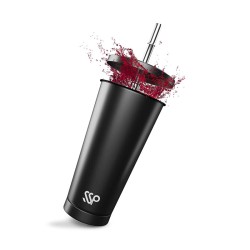 Ozdusk Paslanmaz Pipetli Termos Matara, 500 ml, Siyah - 2