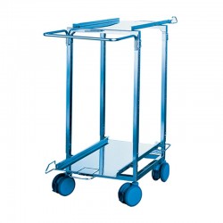 Rational Mobil Tabak Rafları İçin Taşıma Arabası, 74.7x97.7 cm, H:95-133 cm - Rational