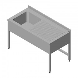 Öztiryakiler 1G/1D Столешница с раковиной, правая, 3 шторки, 100x60 см - Öztiryakiler