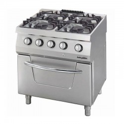 Öztiryakiler 4 Burner Model 1 Rack with Oven, 80x70x85 cm, Gas - Öztiryakiler