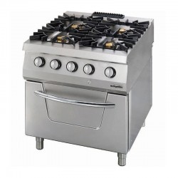 Öztiryakiler 4 Burner Model 1 Rack with Oven, 80x90x85 cm, Electric - Öztiryakiler