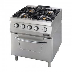 Öztiryakiler 4 Burner Model 2 Rack with Oven, 80x90x85 cm, Gas - Öztiryakiler