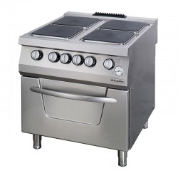 Öztiryakiler 4 Square Burner Rack with Oven, 80x90 cm, Electric - Öztiryakiler