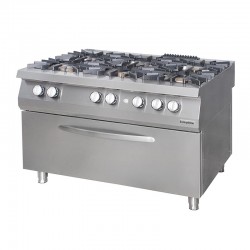 Öztiryakiler 6 Burner Rack with Large Oven, Gas - Öztiryakiler