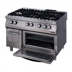Öztiryakiler 6 Burner Rack with Oven, 120x90x85 cm, Electric - Öztiryakiler