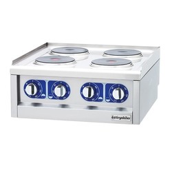 Öztiryakiler 600 Series 4 Burner Cooker, 60x60x26 cm, Electric - Öztiryakiler