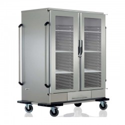 Öztiryakiler Banqueting Trolley Heated GN2/1 11+11, Glass Door - Öztiryakiler
