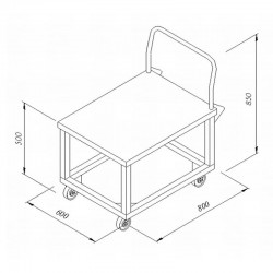 Öztiryakiler Тележка для транспортировки котлов, 60x80 см - Öztiryakiler
