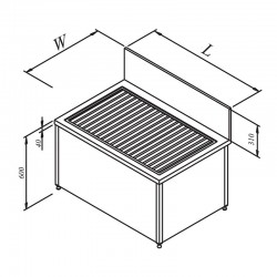 Öztiryakiler Boiler Washing Sink, 140x80 cm - Öztiryakiler