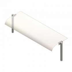 Öztiryakiler Bombe Glass Service Shelf, 190x30 cm - Öztiryakiler