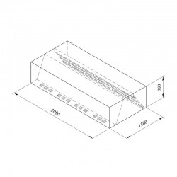 Öztiryakiler Box Type Double Screw Hood, 200x150 cm - Öztiryakiler
