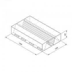 Öztiryakiler Centre Type Double Wall Hood with Filter, 150x150 cm - 1