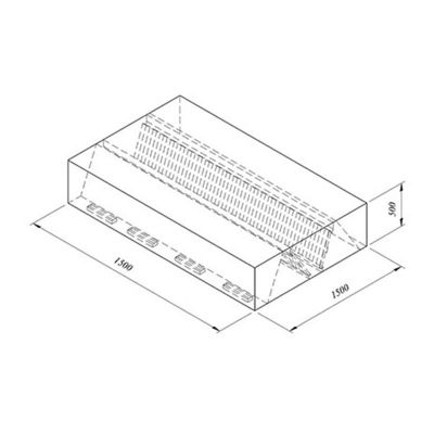 Öztiryakiler Centre Type Double Wall Hood with Filter, 150x150 cm - Öztiryakiler