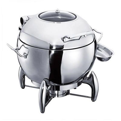 Öztiryakiler Yuvarlak Standlı Chafing Dish Çorbalık, 11 L, Jel Yakıtlı - 1
