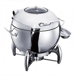 Öztiryakiler Yuvarlak Standlı Chafing Dish Çorbalık, 11 L, Jel Yakıtlı - Öztiryakiler