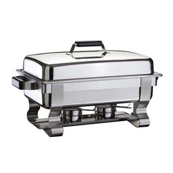 Öztiryakiler Normal Kapaklı Chafing Dish, GN 1/1, Jel Yakıt + Elektrikli - Öztiryakiler
