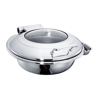 Öztiryakiler Yuvarlak Cam Kapaklı Chafing Dish, 6 L - 1