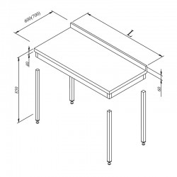 Öztiryakiler Demountable Work Bench with Back, 100x60 cm - Öztiryakiler