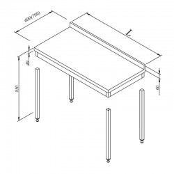 Öztiryakiler Demountable Work Bench with Back, 100x70 cm - Öztiryakiler