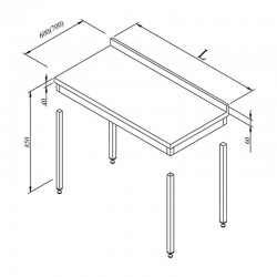 Öztiryakiler Demountable Work Bench with Back, 120x60 cm - Öztiryakiler
