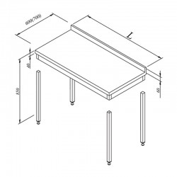 Öztiryakiler Demountable Work Bench with Back, 120x70 cm - Öztiryakiler