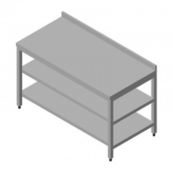 Öztiryakiler Demountable Work Bench with Intermediate Shelf Back, 100x60 cm - Öztiryakiler