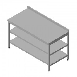 Öztiryakiler Demountable Work Bench with Intermediate Shelf Back, 120x70 cm - Öztiryakiler