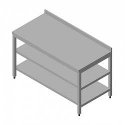 Öztiryakiler Demountable Work Bench with Intermediate Shelf Back, 140x70 cm - Öztiryakiler