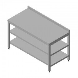Öztiryakiler Demountable Work Bench with Intermediate Shelf Back, 60x70 cm - Öztiryakiler