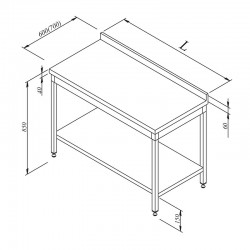 Öztiryakiler Disassembled Work Bench with Base Shelf Back, 140x60 cm - Öztiryakiler