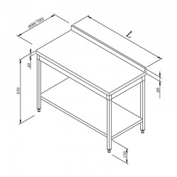 Öztiryakiler Disassembled Work Bench with Base Shelf Back, 90x70 cm - Öztiryakiler