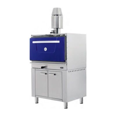 Öztiryakiler Dolaplı Katı Yakıtlı Kuzine, 699x830x1835 mm, Mavi - 1