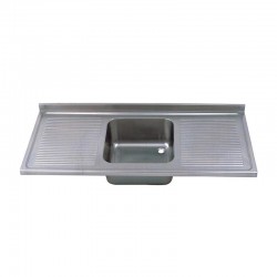 Öztiryakiler Double Dropper Single Bowl Table Sink, 160x60 cm, 40x40x25 cm - Öztiryakiler