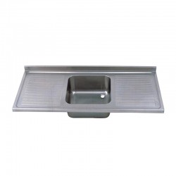 Öztiryakiler Double Dropper Single Bowl Table Sink, 160x70 cm, 50x50x30 cm - Öztiryakiler