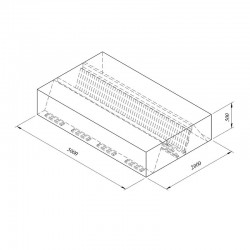 Öztiryakiler Double Wall Cooker Hood with Medium Type Filter, 500x200 cm - Öztiryakiler